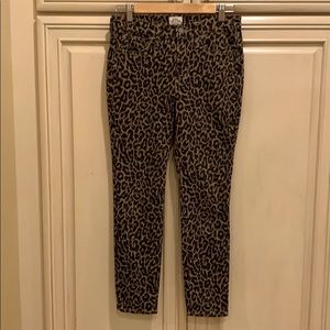 J. Crew 10” High-Rise Toothpick leopard jeans